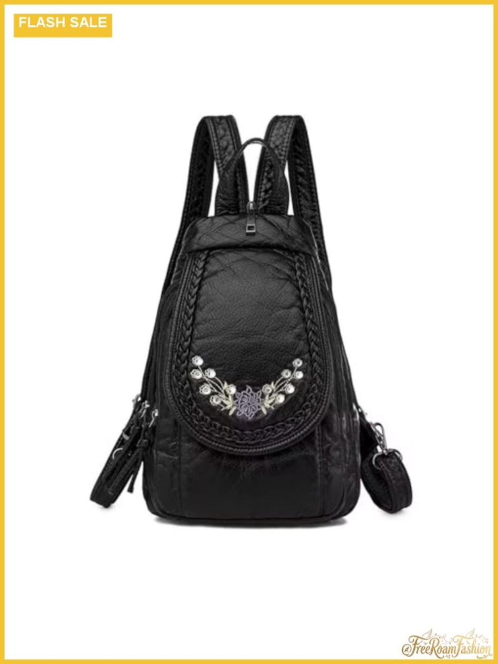 Women's Small Backpack Purse Soft Washed PU Leather Waterproof Mini Daypack